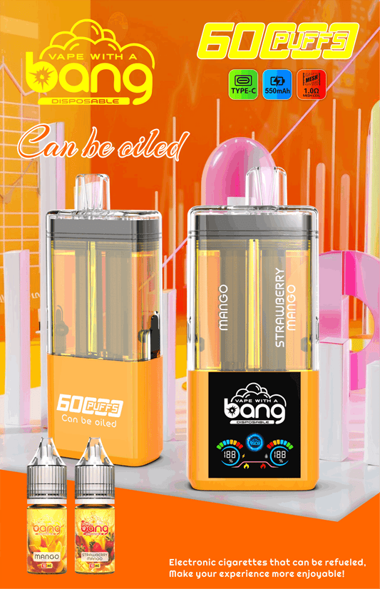 Bang 60K Refillable 2-in-1 Disposable Vape – 60,000 Puffs | Dual Flavor | Refill Kit Compatible