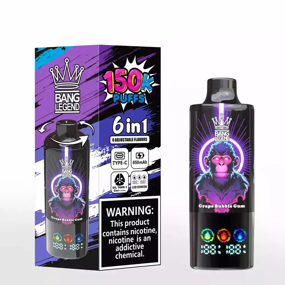 Bang Legend 150K Disposable Vape | 3 Oil Chambers Smart Screen | 12 Premium Flavors