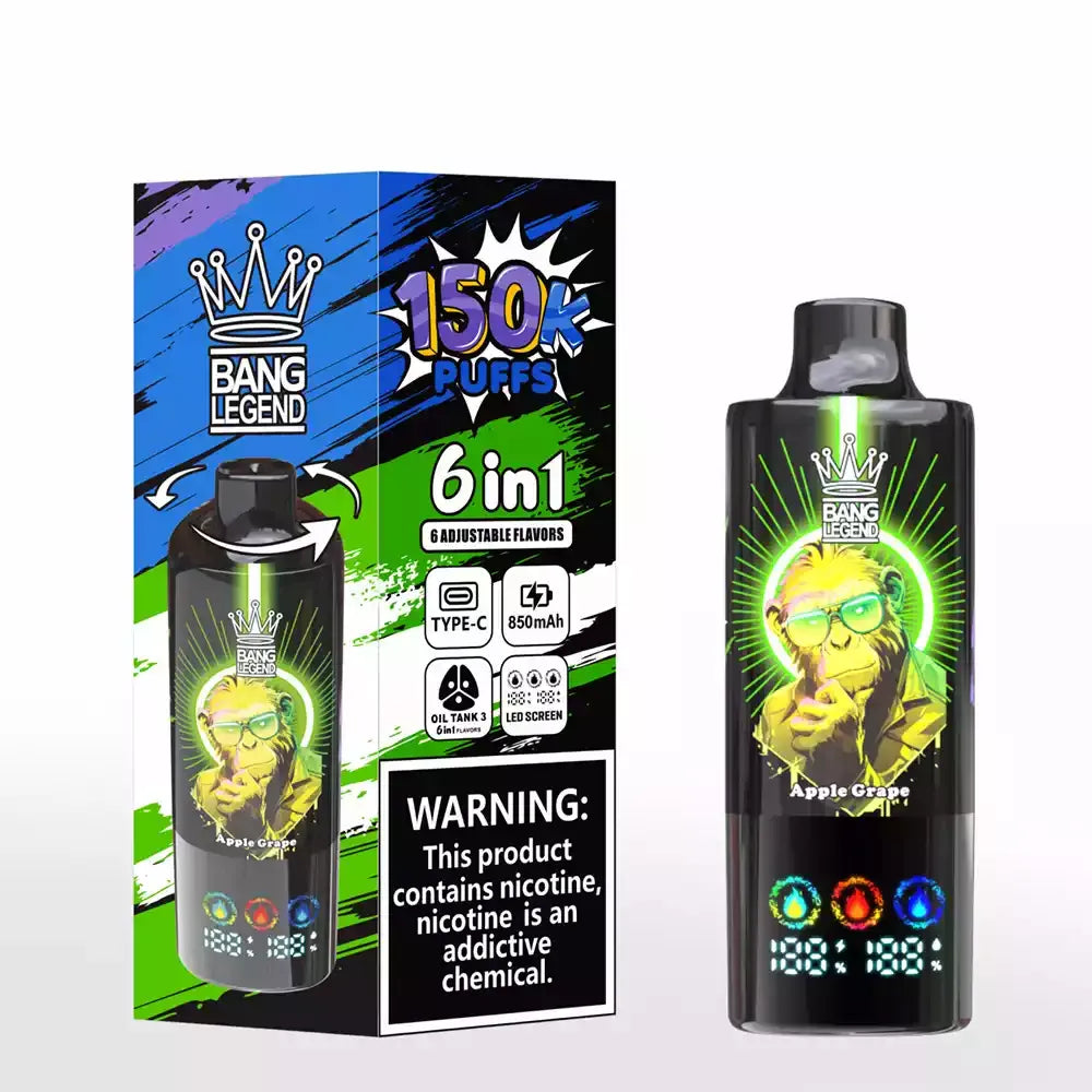 Bang Legend 150K Disposable Vape | 3 Oil Chambers Smart Screen | 12 Premium Flavors