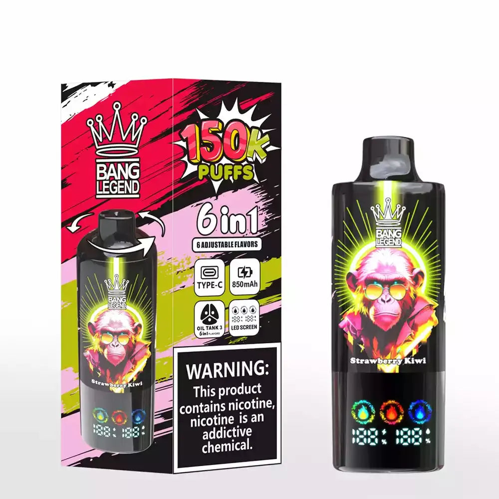 Bang Legend 150K Disposable Vape | 3 Oil Chambers Smart Screen | 12 Premium Flavors