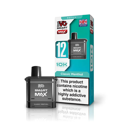 IVG Smart Max Prefilled Pods-1000mAh Battery,10ml E-liquid,Multiple Nicotine 25 Flavors