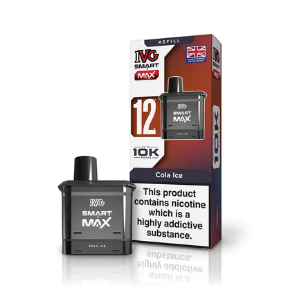 IVG Smart Max Prefilled Pods-1000mAh Battery,10ml E-liquid,Multiple Nicotine 25 Flavors