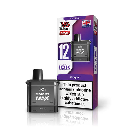 IVG Smart Max Prefilled Pods-1000mAh Battery,10ml E-liquid,Multiple Nicotine 25 Flavors