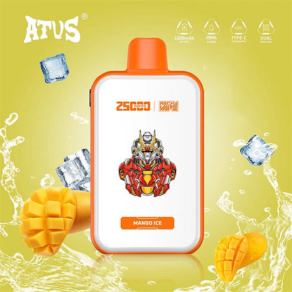 ATVS 25000 Puffs :DTL/MTL Disposable Vape with Smart Full Screen