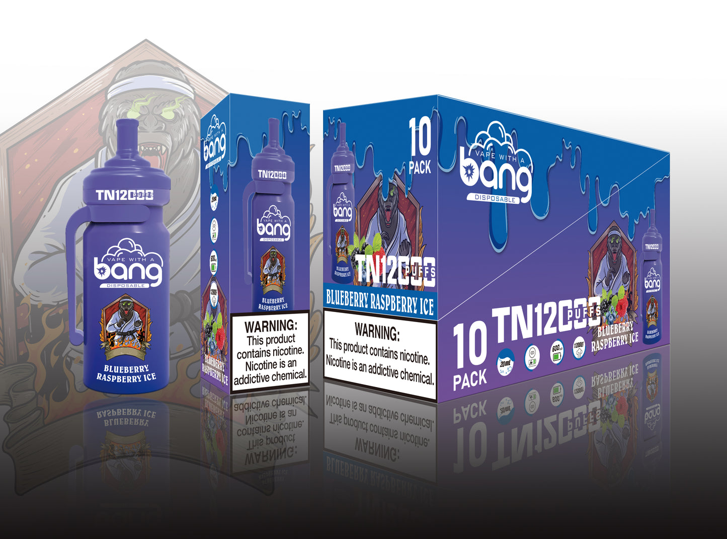 Bang TN 12000 Puffs Disposable Electronic Cigarettes Vape Puff 12k Prefilled PodHot Selling Premium Flavor Bang King Vape Electric Cigarette  Disposable Vape Pen