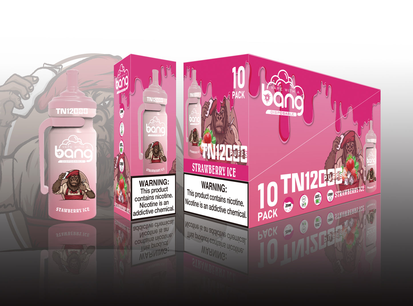Bang TN 12000 Puffs Disposable Electronic Cigarettes Vape Puff 12k Prefilled PodHot Selling Premium Flavor Bang King Vape Electric Cigarette  Disposable Vape Pen