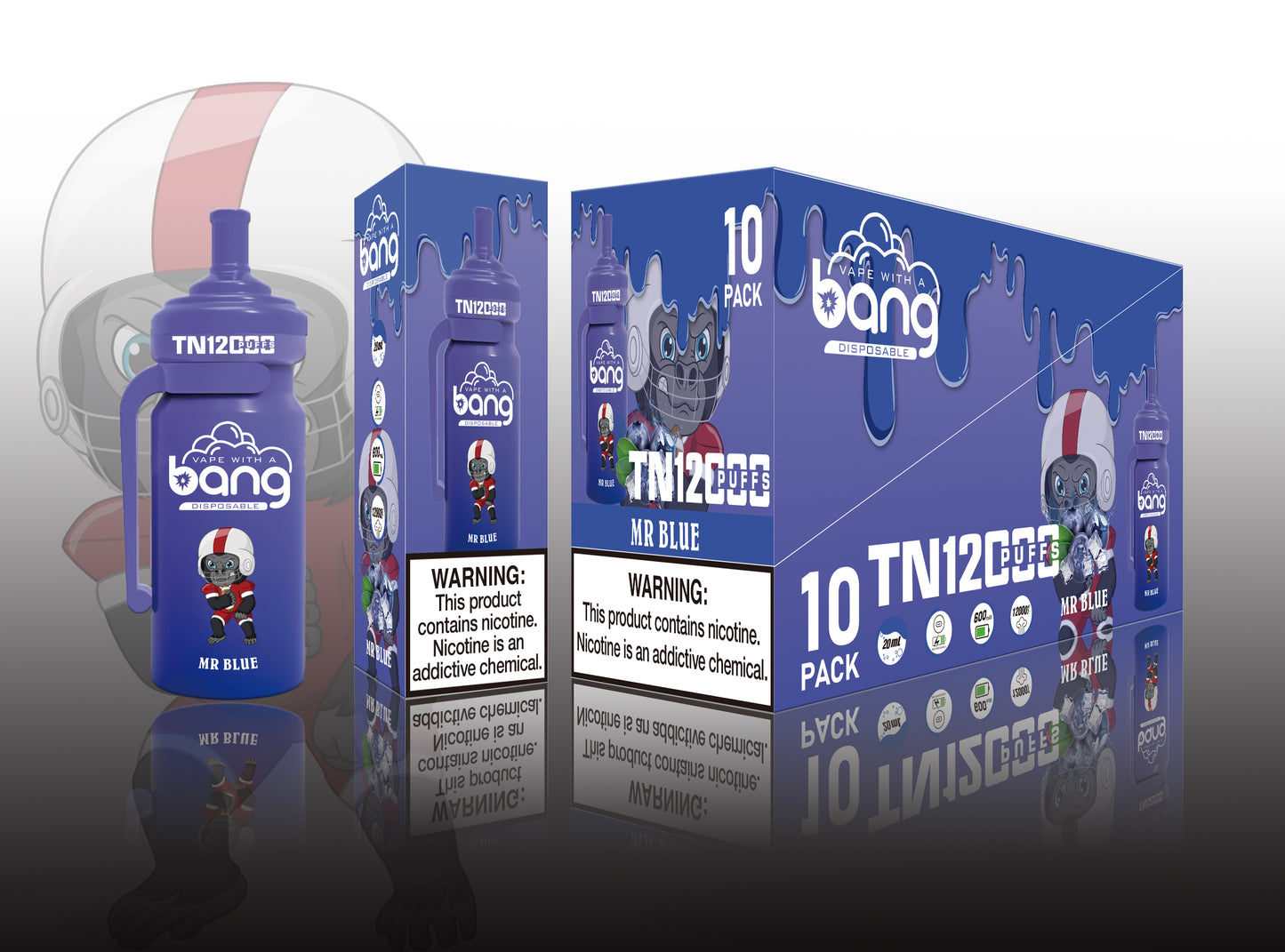 Bang TN 12000 Puffs Disposable Electronic Cigarettes Vape Puff 12k Prefilled PodHot Selling Premium Flavor Bang King Vape Electric Cigarette  Disposable Vape Pen
