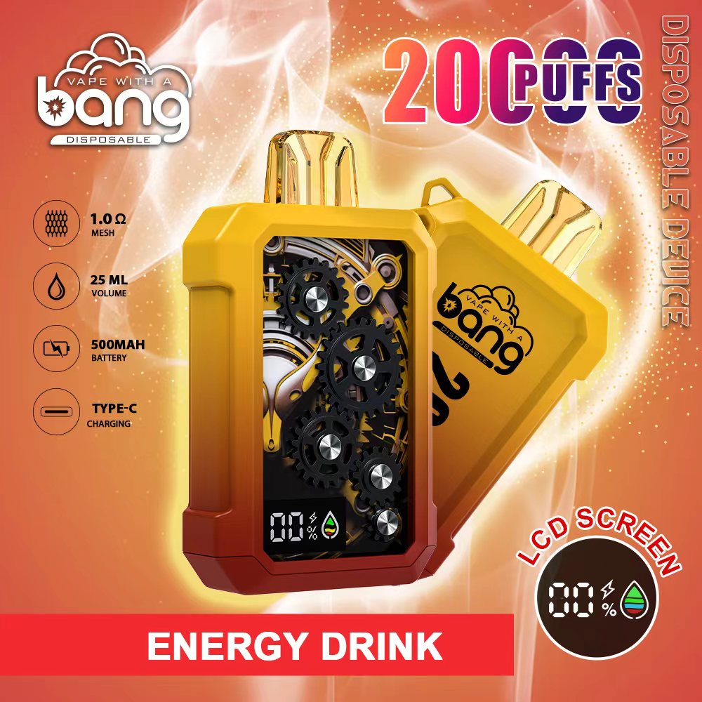 Bang 20000 Puffs 20K Smart Full Screen Turn Ice Wholesale Disposable Vape Puff 36k Prefilled Pod