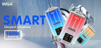 WGA Crystal Plus 16000 Puffs Disposable Vape-650mAh Battery, 27ml E-liquid, Multiple Nicotine 20 Flavors