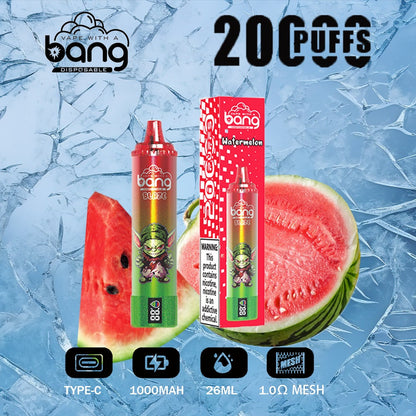 Bang King Double Crystal 20000 Puffs Vape 20K Disposable Vape Pen E Cigarette Prefilled 25ml 650mAh