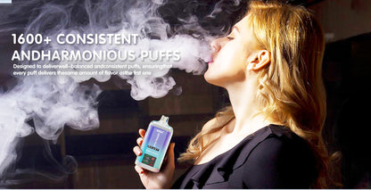 WGA Crystal Plus 16000 Puffs Disposable Vape-650mAh Battery, 27ml E-liquid, Multiple Nicotine 20 Flavors