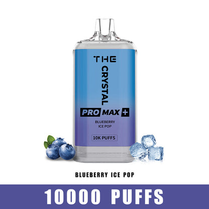 WGA Crystal Pro Max Plus 10000 Puffs Disposable Vape-550mAh Battery, 25ml E-liquid, Multiple Nicotine 10 Flavors