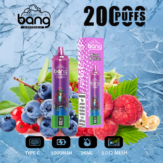 Bang King Double Crystal 20000 Puffs Vape 20K Disposable Vape Pen E Cigarette Prefilled 25ml 650mAh