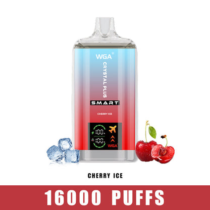 WGA Crystal Plus 16000 Puffs Disposable Vape-650mAh Battery, 27ml E-liquid, Multiple Nicotine 20 Flavors