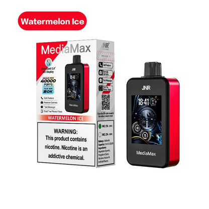 JNR Media Max 40000 Puffs Disposable Vape-1000mAh Battery, 21ml E-liquid, Multiple Nicotine 16 Flavors
