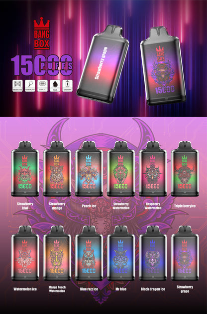 Bang 35000 Puffs/15000 Puffs Vape 35K/15K Disposable Vape Pen E Cigarette Prefilled 30ml /25ml 650mAh Disposable Vape 12 Flavors&nbsp;
