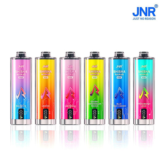 JNR Shisha Max 22000 22K Puffs Original DTL Disposable Vape Pen-1100mAh Battery, 29ml E-liquid, Multiple Nicotine 15 Flavors