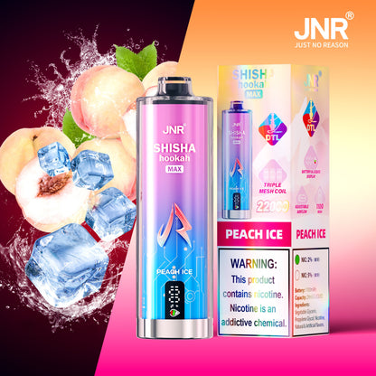 JNR Shisha Max 22000 22K Puffs Original DTL Disposable Vape Pen-1100mAh Battery, 29ml E-liquid, Multiple Nicotine 15 Flavors