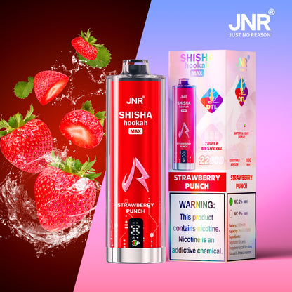 JNR Shisha Max 22000 22K Puffs Original DTL Disposable Vape Pen-1100mAh Battery, 29ml E-liquid, Multiple Nicotine 15 Flavors