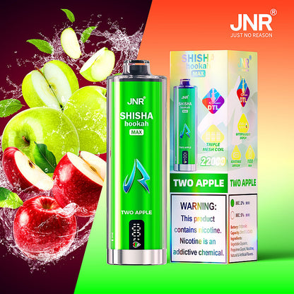 JNR Shisha Max 22000 22K Puffs Original DTL Disposable Vape Pen-1100mAh Battery, 29ml E-liquid, Multiple Nicotine 15 Flavors