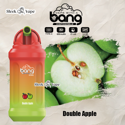 Bang King 12000 Puffs 0% 2% 3% 5% Nicotine Rechargeable Disposable Pod- 23ml E-Liquid, 850mAh Battery 20 Flavors