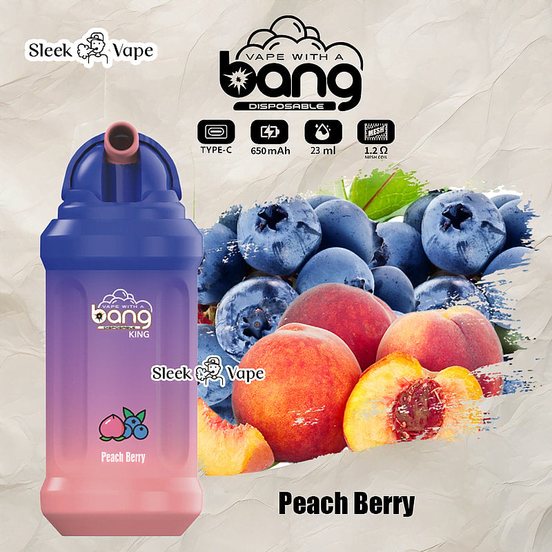 Bang King 12000 Puffs 0% 2% 3% 5% Nicotine Rechargeable Disposable Pod- 23ml E-Liquid, 850mAh Battery 20 Flavors