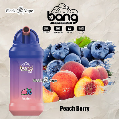 Bang King 12000 Puffs 0% 2% 3% 5% Nicotine Rechargeable Disposable Pod- 23ml E-Liquid, 850mAh Battery 20 Flavors