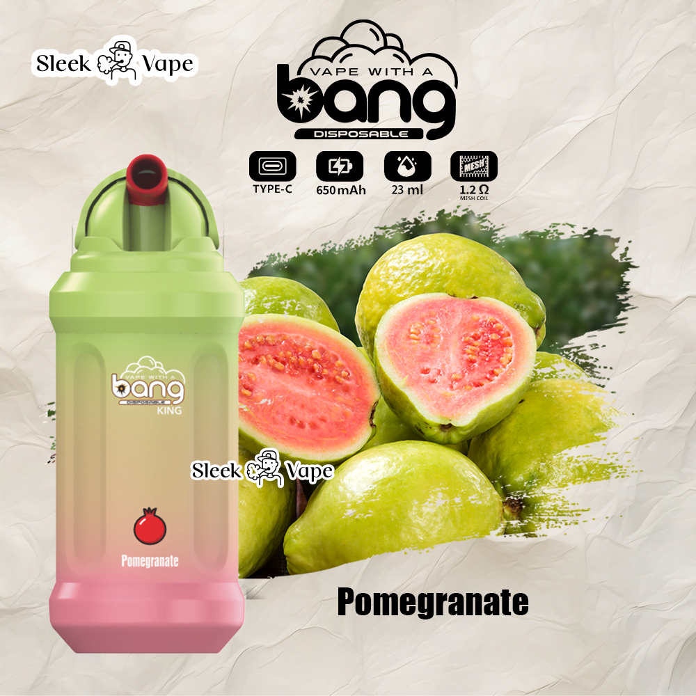 Bang King 12000 Puffs 0% 2% 3% 5% Nicotine Rechargeable Disposable Pod- 23ml E-Liquid, 850mAh Battery 20 Flavors