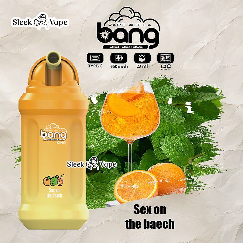 Bang King 12000 Puffs 0% 2% 3% 5% Nicotine Rechargeable Disposable Pod- 23ml E-Liquid, 850mAh Battery 20 Flavors