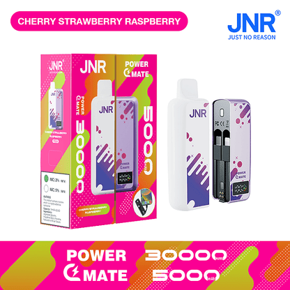 JNR Power Mate 30000 Puffs Smart Screen Disposable Vape & Power Bank – Dual Functionality Redefined-5000mAh Battery, 19ml E-liquid, Multiple Nicotine 10 Flavors