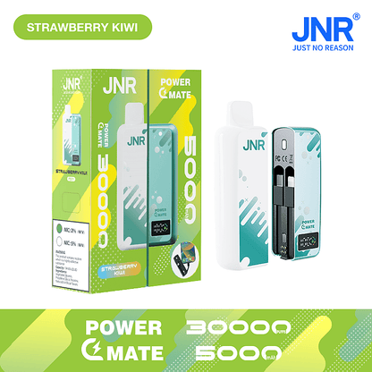 JNR Power Mate 30000 Puffs Smart Screen Disposable Vape & Power Bank – Dual Functionality Redefined-5000mAh Battery, 19ml E-liquid, Multiple Nicotine 10 Flavors