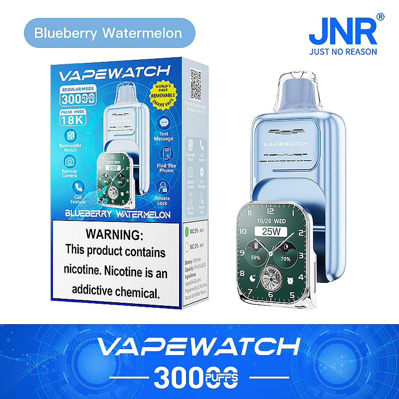JNR Vape Watch 30000 30K Puffs Smoke Hot Selling Original Smart Disposable Vape-1000mAh Battery, 19ml E-liquid, Multiple Nicotine 10 Flavors
