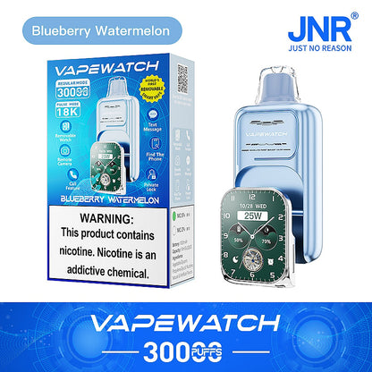 JNR Vape Watch 30000 30K Puffs Smoke Hot Selling Original Smart Disposable Vape-1000mAh Battery, 19ml E-liquid, Multiple Nicotine 10 Flavors