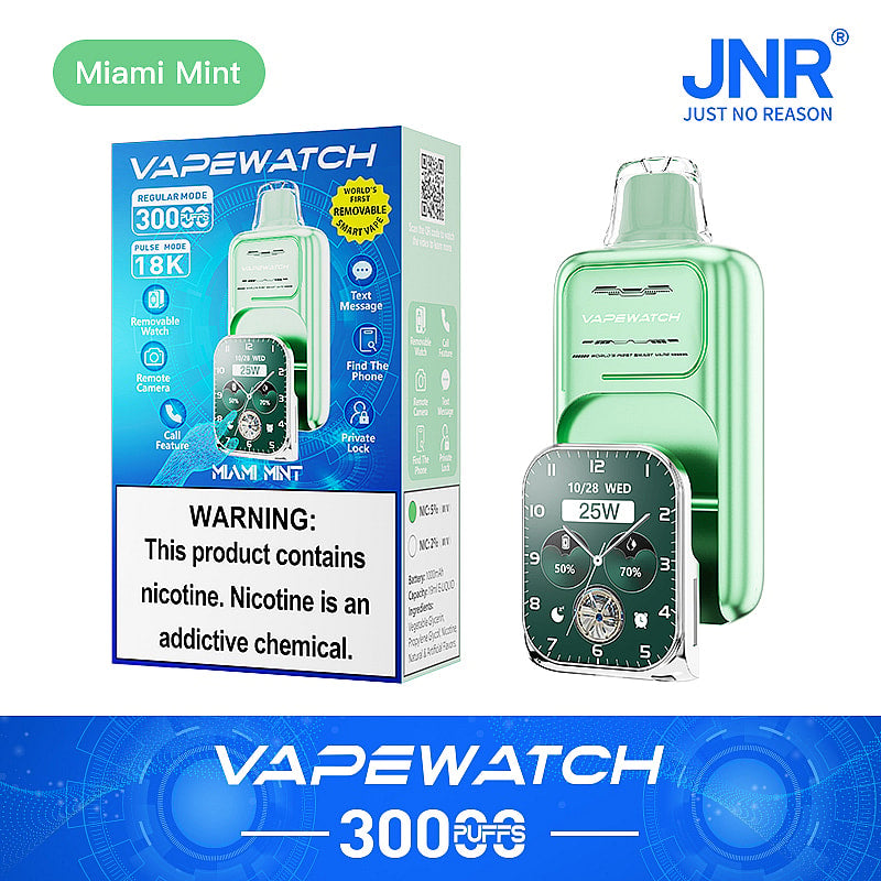 JNR Vape Watch 30000 30K Puffs Smoke Hot Selling Original Smart Disposable Vape-1000mAh Battery, 19ml E-liquid, Multiple Nicotine 10 Flavors