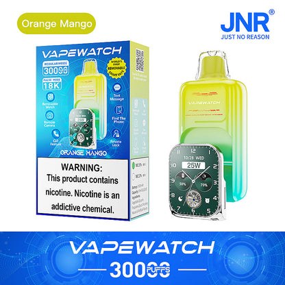 JNR Vape Watch 30000 30K Puffs Smoke Hot Selling Original Smart Disposable Vape-1000mAh Battery, 19ml E-liquid, Multiple Nicotine 10 Flavors