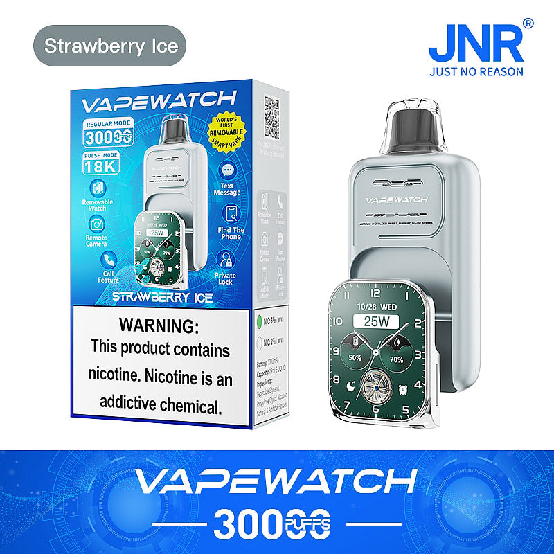 JNR Vape Watch 30000 30K Puffs Smoke Hot Selling Original Smart Disposable Vape-1000mAh Battery, 19ml E-liquid, Multiple Nicotine 10 Flavors