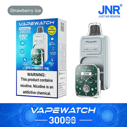 JNR Vape Watch 30000 30K Puffs Smoke Hot Selling Original Smart Disposable Vape-1000mAh Battery, 19ml E-liquid, Multiple Nicotine 10 Flavors