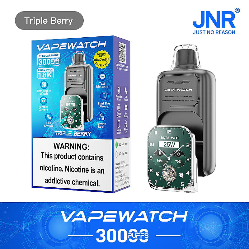 JNR Vape Watch 30000 30K Puffs Smoke Hot Selling Original Smart Disposable Vape-1000mAh Battery, 19ml E-liquid, Multiple Nicotine 10 Flavors