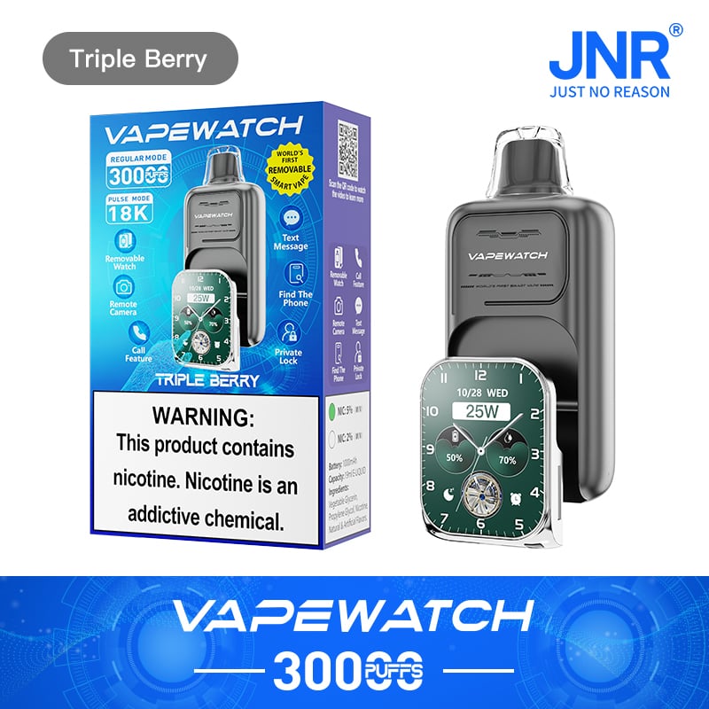 JNR Vape Watch 30000 30K Puffs Smoke Hot Selling Original Smart Disposable Vape-1000mAh Battery, 19ml E-liquid, Multiple Nicotine 10 Flavors