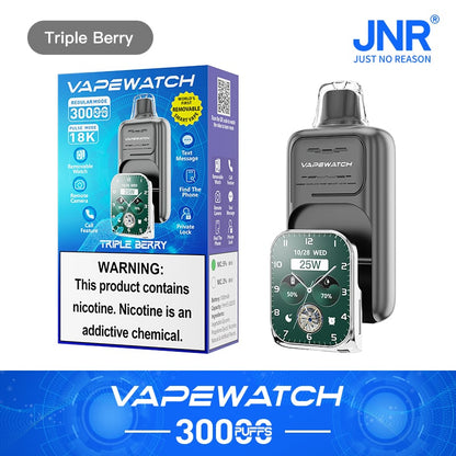 JNR Vape Watch 30000 30K Puffs Smoke Hot Selling Original Smart Disposable Vape-1000mAh Battery, 19ml E-liquid, Multiple Nicotine 10 Flavors