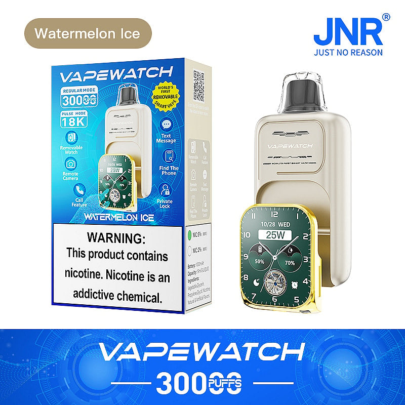 JNR Vape Watch 30000 30K Puffs Smoke Hot Selling Original Smart Disposable Vape-1000mAh Battery, 19ml E-liquid, Multiple Nicotine 10 Flavors