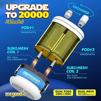 Mr.Goodie 20000 20K Puffs Double Warehouse Disposable Vape Pod