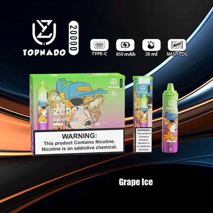 UZY Tornado 20000 Puffs 0% 2% 3% 5% Nicotine LED Display New Electronic Cigarette Pen