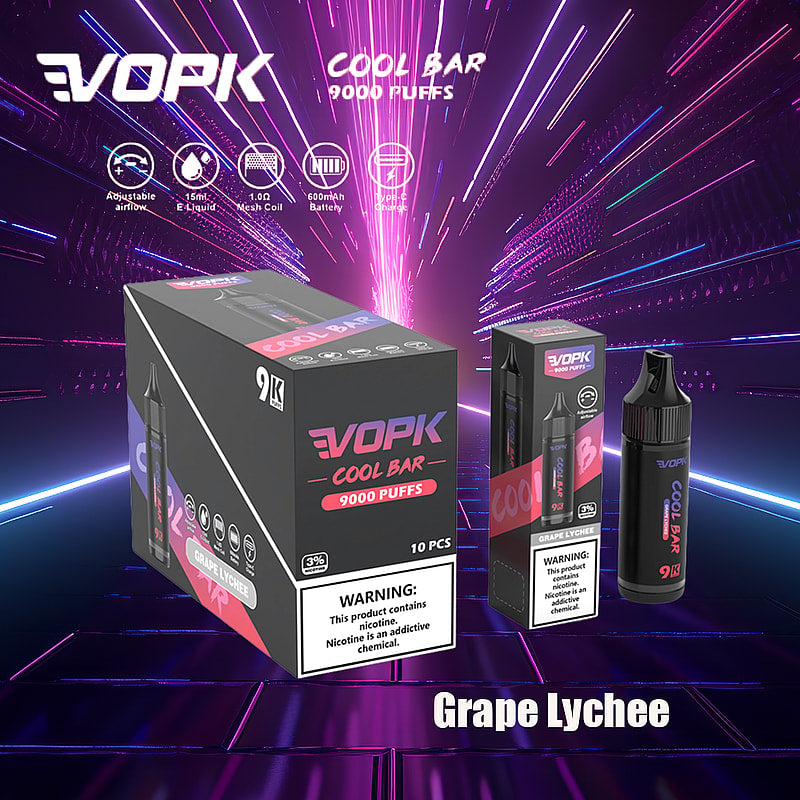 VOPK Cool Bar 9000 Puffs 0% 2% 3% 5% Nicotine Electronic Cigarette Newest Vape Pen