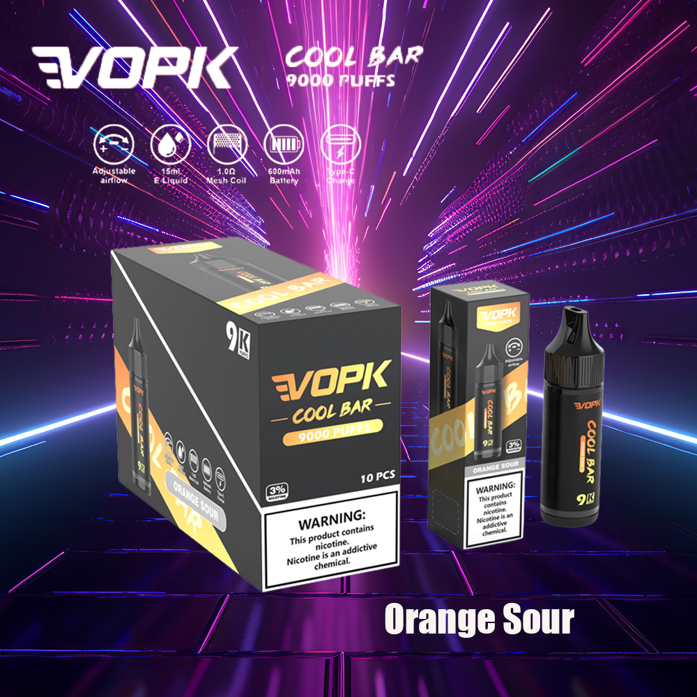 VOPK Cool Bar 9000 Puffs 0% 2% 3% 5% Nicotine Electronic Cigarette Newest Vape Pen