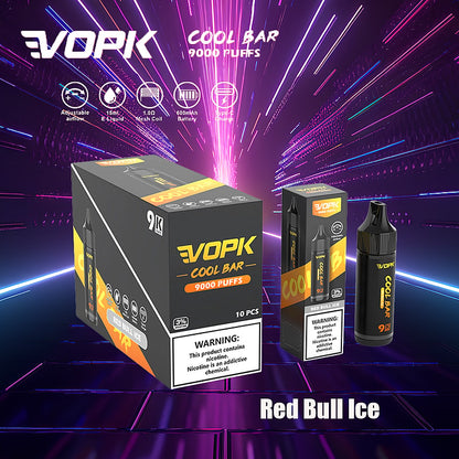 VOPK Cool Bar 9000 Puffs 0% 2% 3% 5% Nicotine Electronic Cigarette Newest Vape Pen