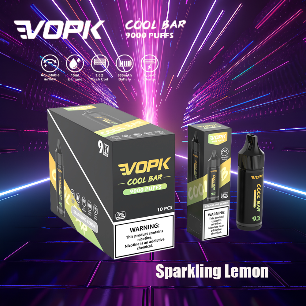 VOPK Cool Bar 9000 Puffs 0% 2% 3% 5% Nicotine Electronic Cigarette Newest Vape Pen