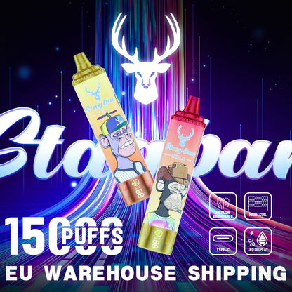 EU Warehouse Stagbar Star 15000 Puffs Disposable Vape Wholesale