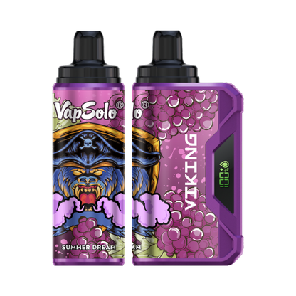 VapSolo Viking 12K Puffs Disposable Vape | Ajustable Airflow,LCD Display,Type-C port