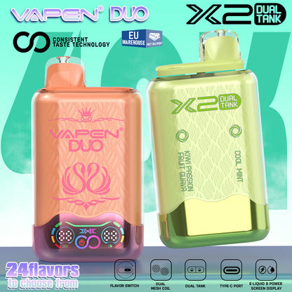 Unleash the Ultimate Experience with VAPEN Duo Twins 40k Puffs Vape– Two Bold Flavors. One Powerful Pod!